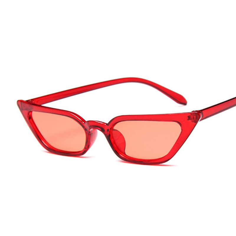 2021 جديد Cateye خمر الأحمر الوردي النظارات الشمسية النساء العلامة التجارية مصمم ريترو نقاط نظارات شمسية الإناث سوبرستار سيدة القط العين