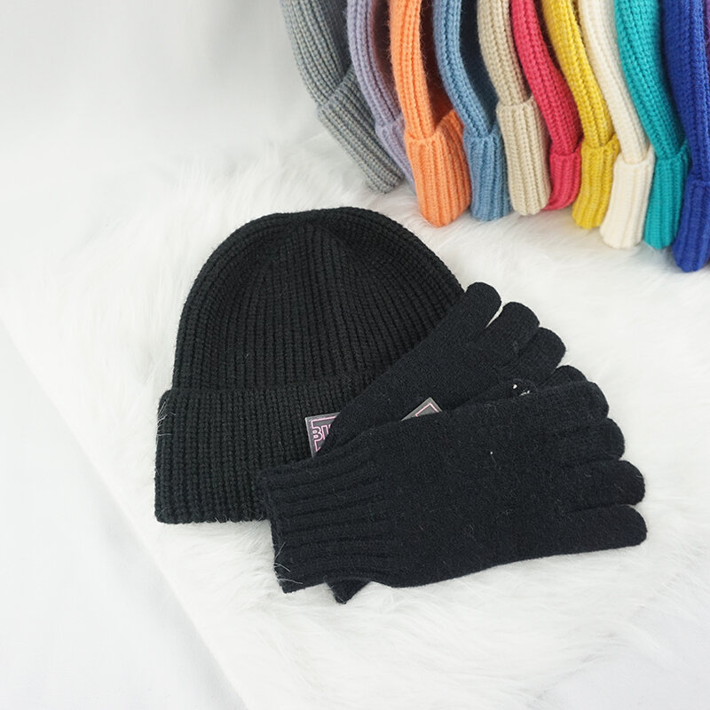 2021 جديد الشتاء محبوك قبعة للنساء عادية سميكة الدافئة رواج السيدات الصوف الإناث قبعة صغيرة بلون متعدد الألوان كل مباراة قبعة