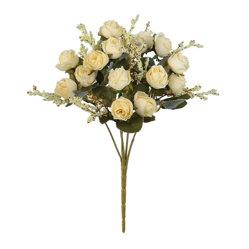 SunMade الكورية الورد باقة الحرير الزهور ديكور المنزل الزفاف الورود الخريف زينة فلوريس الاصطناعي لتقوم بها بنفسك