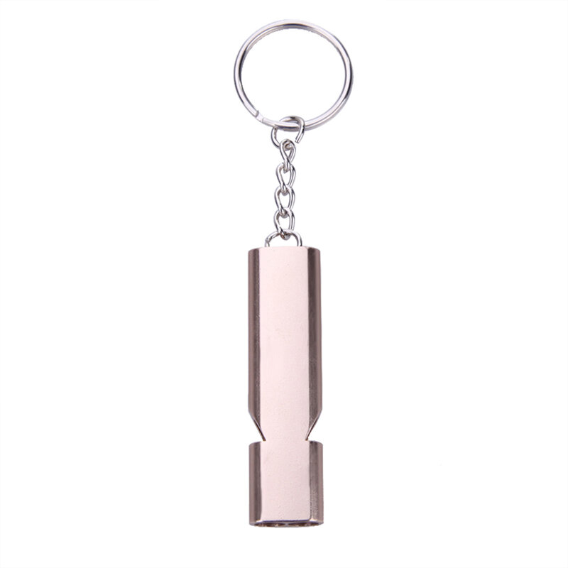High Quality Lightweight Outdoor Emergency Survival Whistle Keychain Aluminum Alloy Camping Hiking Whistle
