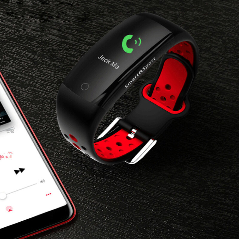 الجديد Q6S شاشة ملونة ذكية سوار ساعة LCD شاشة كبيرة ضغط الدم معدل ضربات القلب خطوة عداد IP68 مقاوم للماء الرياضة K4