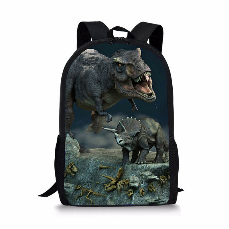 ثلاثية الأبعاد ديناصور طباعة ظهره 16 بوصة مدرسة حقائب للمراهقين الصبي حقيبة سفر حقائب كتب للأطفال Mochila