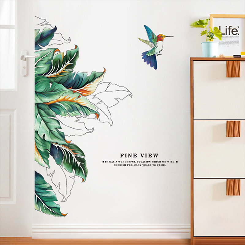 ملصقات حائط إبداعية على شكل طائر ، ديكور منزلي ، غرفة معيشة ، غرفة نوم ، ملصق ذاتي اللصق ، خلفية جدارية