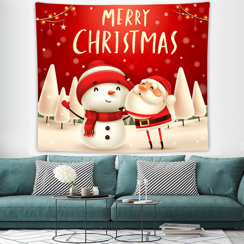 عيد ميلاد سعيد قماش مزخرف جداري سانتا كلوز الأيائل زينة عيد الميلاد للمنزل 2021 عيد الميلاد الحلي ناتال نافيداد السنة الجديدة 2022