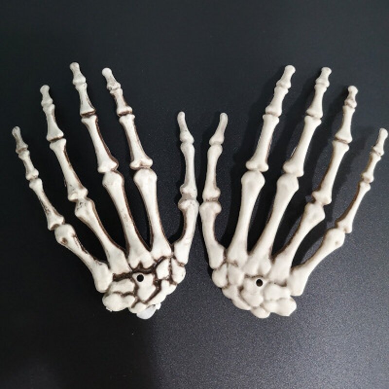 هالوين مخيف الدعائم البلاستيك الهيكل العظمي الأيدي واقعية الحياة حجم البلاستيك وهمية الإنسان اليد العظام ل ديكورات المنزل مسكون