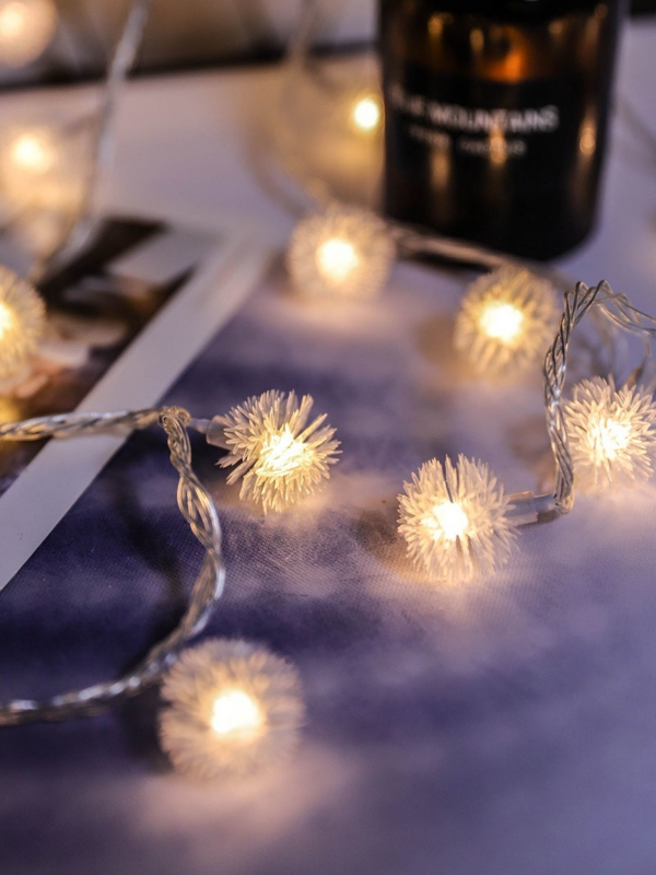 LED سلسلة ضوء رومانسية الهندباء جارلاند الجنية أضواء لعيد الميلاد حفلة عيد الميلاد ديكورات غرفة المنزل بطارية إضاءة مصباح