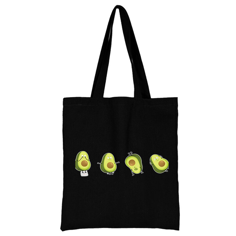 الفاكهة الأفوكادو أكياس التسوق أنيمي حمل حقيبة الصيف قماش المتسوق 2021 للنساء بالجملة مصمم حقائب اليد حقيبة صغيرة قابلة لإعادة الاستخدام