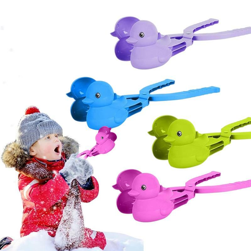 لطيف بطة على شكل كرة الثلج صانع كرة الثلج للأطفال في الهواء الطلق داخلي الشتاء كرة الثلج مكافحة صانع كليب أداة مع مقبض ألعاب أطفال