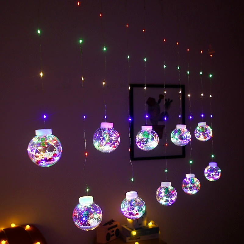 LED عيد الميلاد الستار الجنية ضوء سلسلة عيد الميلاد الديكور المنزل غرفة نوم الزفاف مأدبة عطلة الإضاءة ديكور المنزل