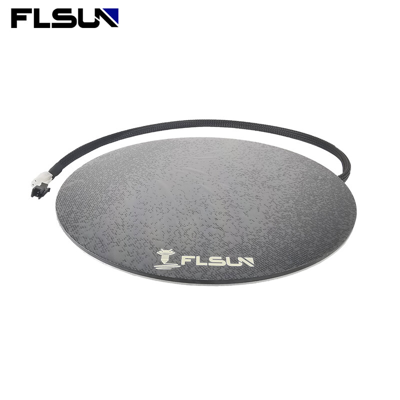 FLSUN Q5 Hot-Bed 24 فولت منصة شعرية مستديرة 215 مللي متر * 215 مللي متر Kossel دائري للطابعة دلتا ثلاثية الأبعاد