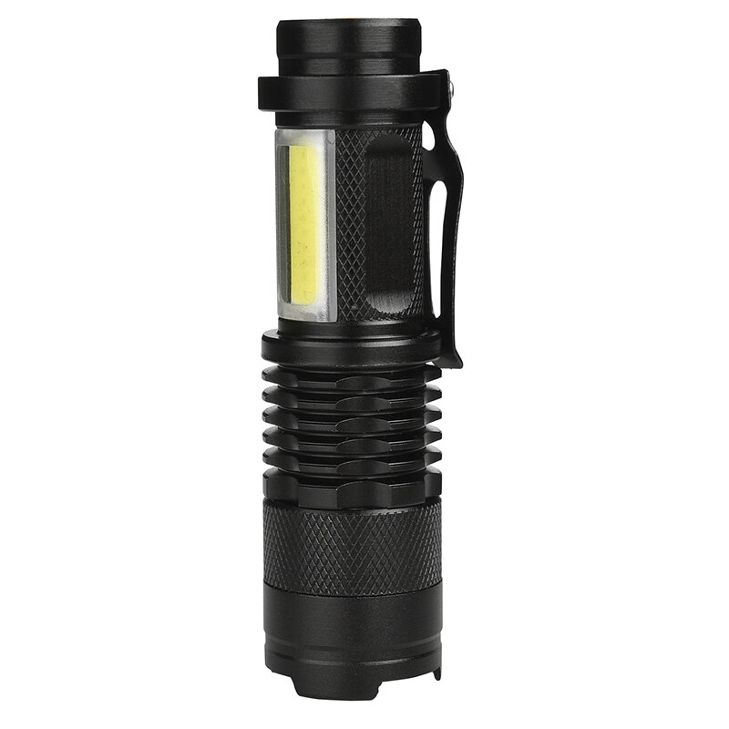 مصباح عمل صغير محمول XPE + COB مصباح يدوي ليد للتكبير الألومنيوم 4 طرق الشعلة استخدام 14500 أو AA بطارية للمشي الليلي