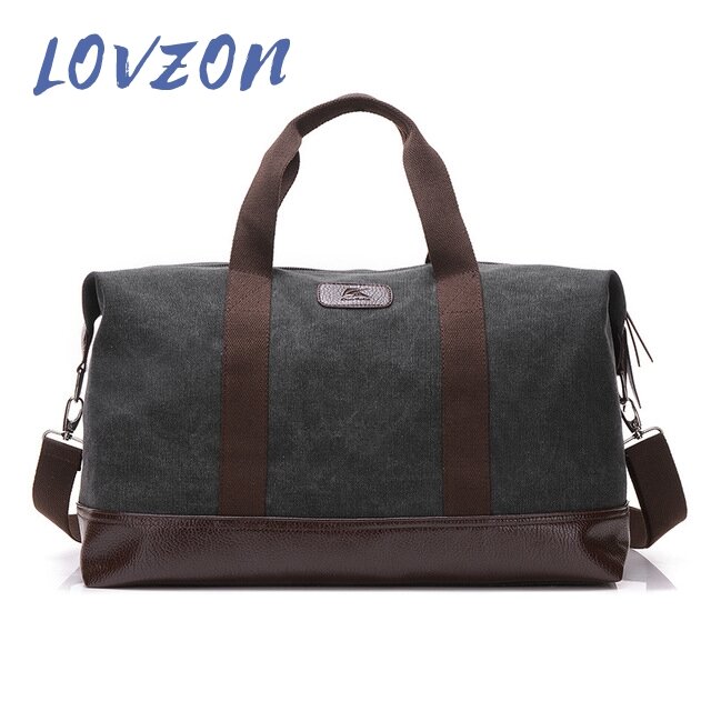 LOVZON-حقيبة من القماش الكتاني ذات سعة كبيرة للرجال ، حقيبة سفر ، كاجوال ، لياقة بدنية ، عطلة نهاية الأسبوع ، خارجي ، عصري ، جديد ، 2021