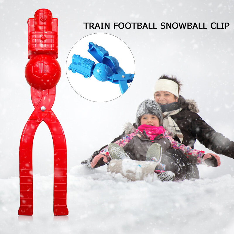 1 قطعة شكل قطار لطيف كرة الثلج كليب الأطفال الكرة صانع في الهواء الطلق متعة لعب رياضية كرة الثلج كليب الثلوج الرمال الأطفال التعليم لعبة