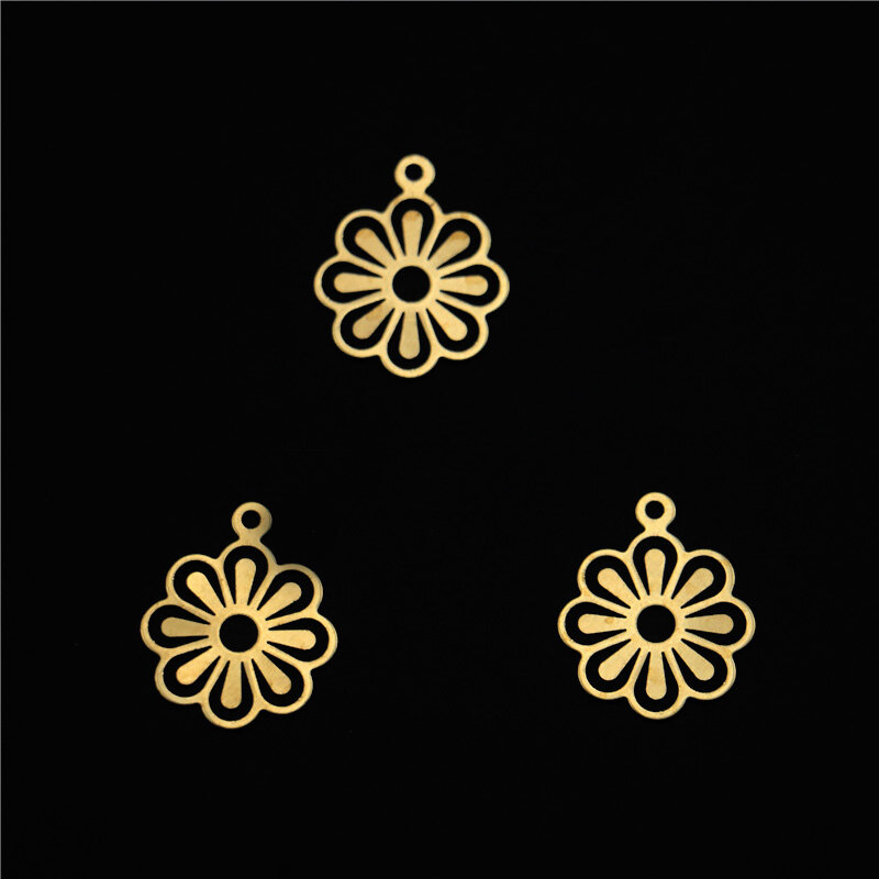 إكسسوارات مجوهرات نحاسية مجوفة ، 20 × 24 مللي متر ، بتلات مجوفة واحدة ، تُستخدم لصنع إكسسوارات المجوهرات المصنوعة يدويًا