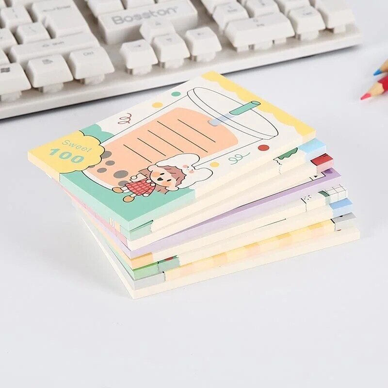 Multifunction Memo Pad Convenient Decoration  School Office Supplies Adhesive Stationary Notepad Planner Sticky Notes 02237