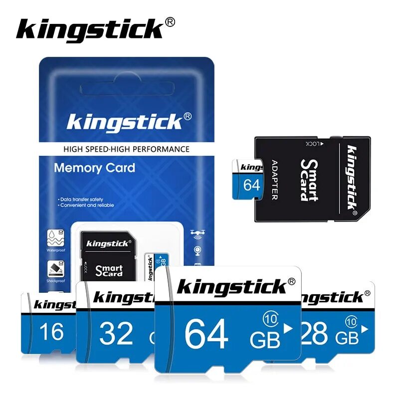 Kingstick مايكرو SD بطاقة الذاكرة بطاقة 8 جيجابايت 16 جيجابايت كارت sd ميموريا 32 جيجابايت 64 جيجابايت 128 جيجابايت C10 بطاقة SD صغيرة TF بطاقة UHS-I للهاتف ال...
