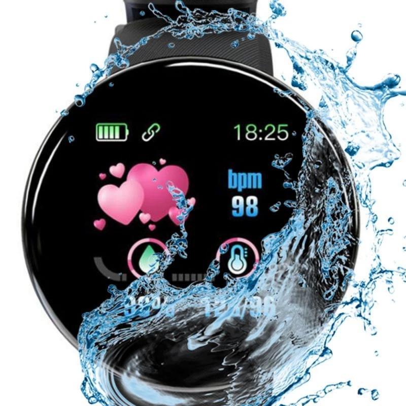 D18S ساعة ذكية شاشة ملونة سوار لياقة بدنية ضغط مراقب معدل ضربات القلب موضة الرياضة Smartwatch النساء الرجال