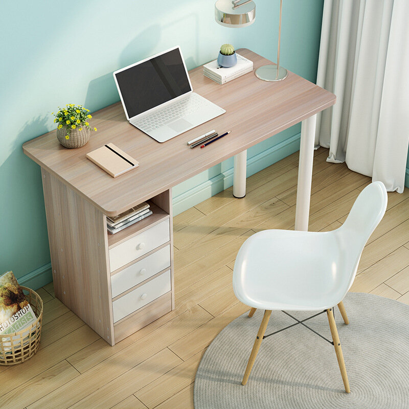 جديد مكتب كمبيوتر سطح المكتب مع خزانة مكتب المنزلية بسيطة منضدة كتابة طالب دراسة دفتر أثاث طاولة مكتب صغير