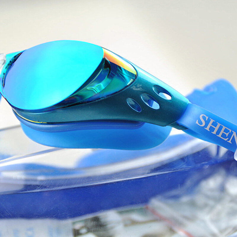 مكافحة الضباب المضادة للأشعة فوق البنفسجية مقاوم للماء نظارات سباحة المهنية قابل للتعديل حماية الكبار نظارات سباحة جديدة