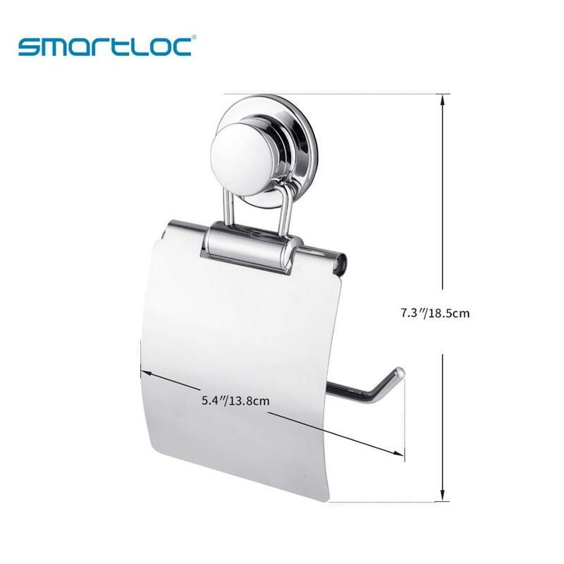 Smartloc الفولاذ المقاوم للصدأ شفط كأس الحائط حامل ورقي رف WC ورق تواليت تخزين الرف اكسسوارات الحمام #3