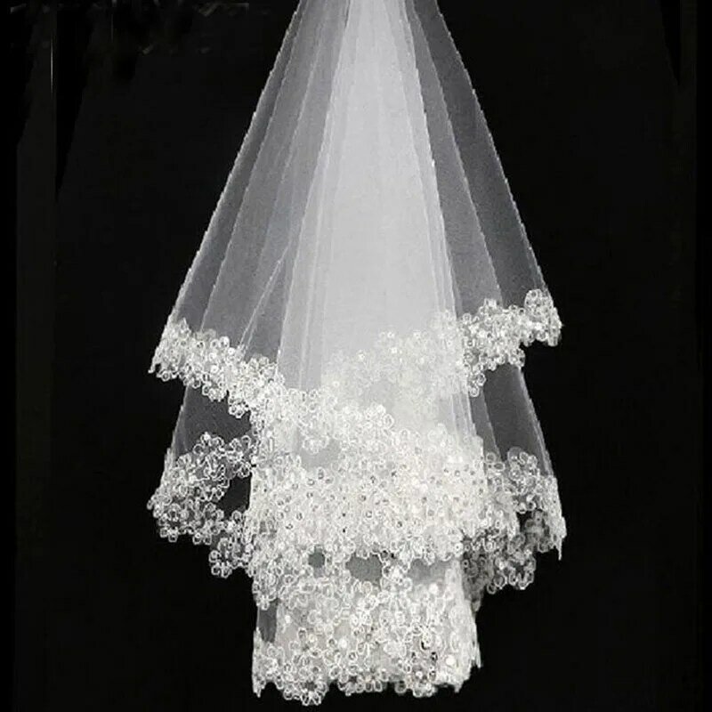 جديد وصول الأبيض 1.5 متر الدانتيل زين حافة الزفاف الحجاب الزفاف إكسسوار زفاف