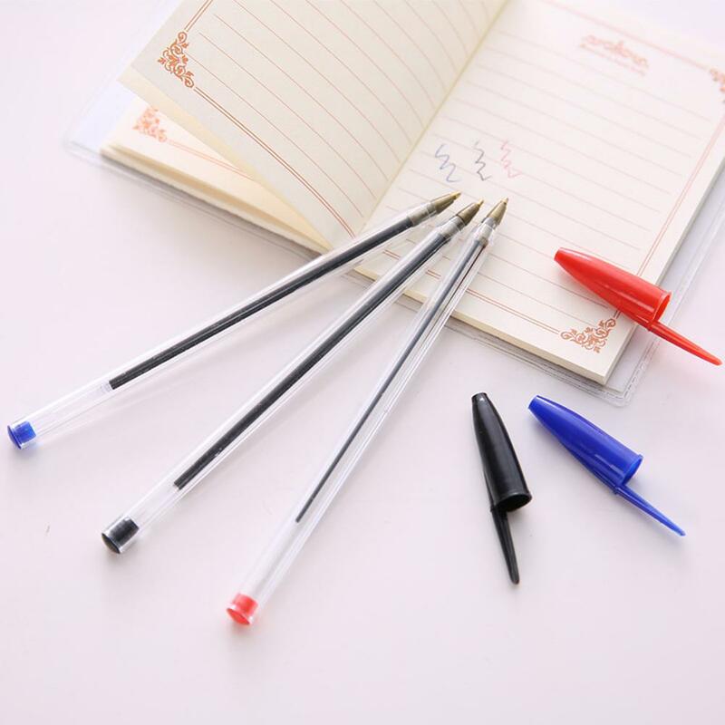 أقلام حبر جاف متوسطة 1.0 مللي متر ، 50 قطعة ، أحمر ، أزرق ، أسود ، مظهر كلاسيكي ، مثالي لطلاب المدارس