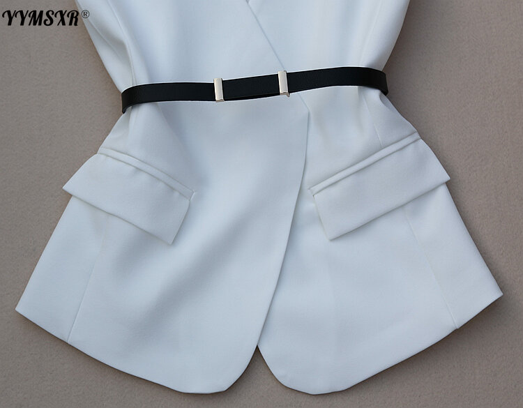 الربيع والخريف جديد الكورية بدلة على الموضة مزاجه قصيرة صدرية عالية الخصر واسعة الساق بنطلون 2 قطعة عالية الجودة