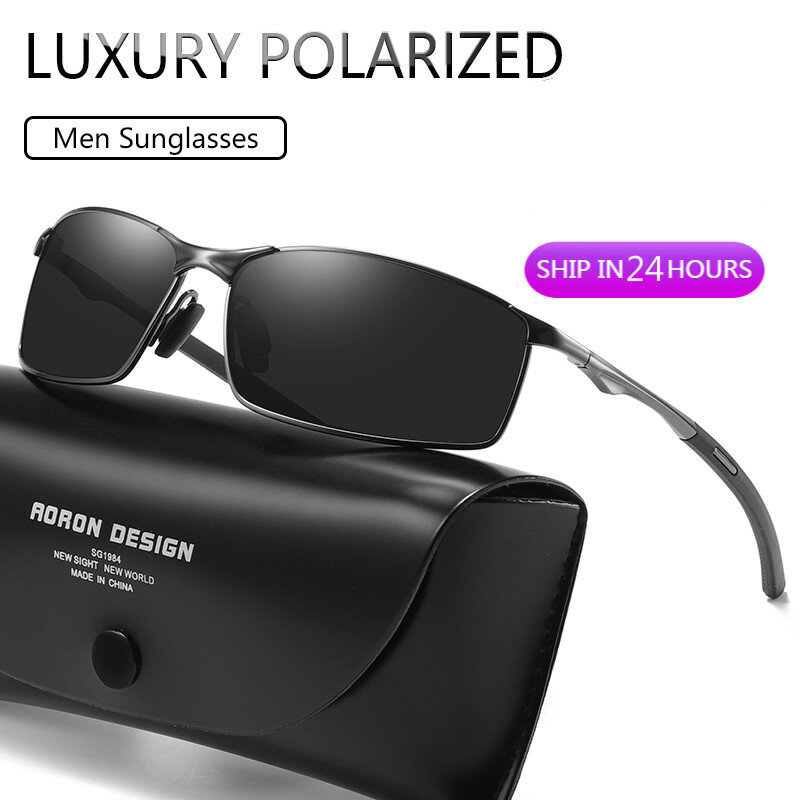 نظارات شمس مستقطبة فاخرة للرجال بإطار من خليط معدني 2020 نظارات شمسية بعدسات عاكسة للرجال نظارات شمسية للرجال