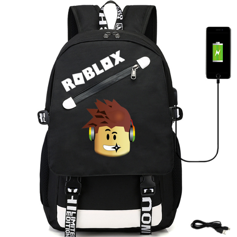 روبلوكس-حقائب مدرسية للمراهقين قين ، حقيبة ظهر للجنسين مع USB ، حقيبة قماش أكسفورد للأولاد والبنات ، حقيبة لطيفة ، mochila