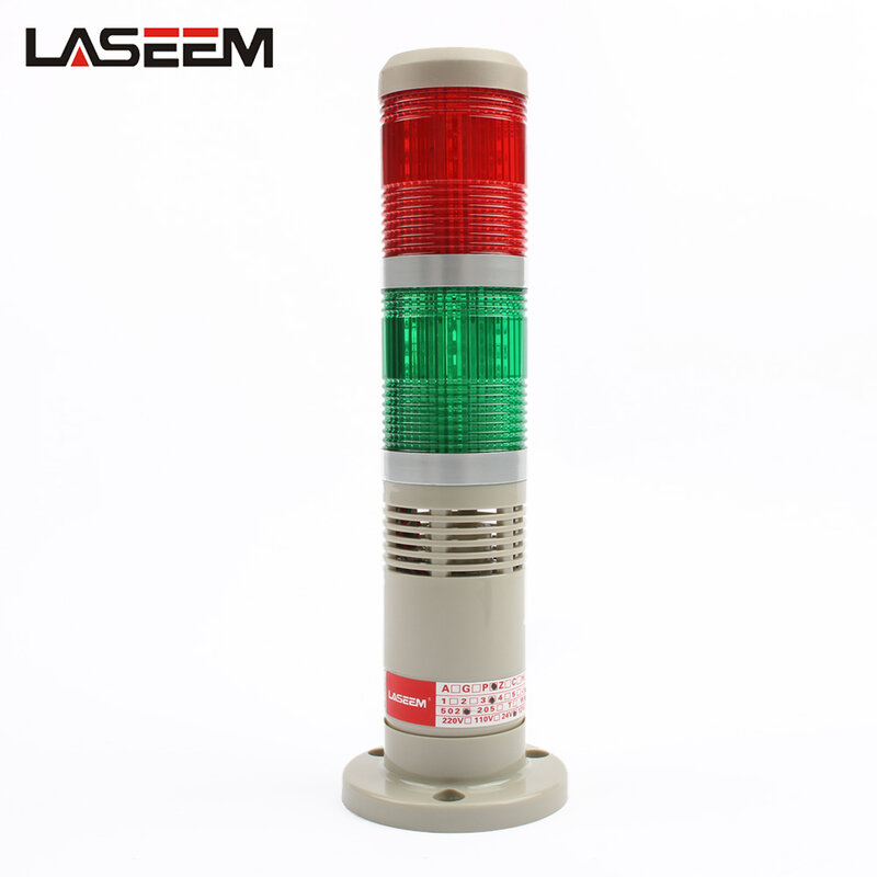2layer DC12V24V AC110V 220 فولت الصناعية متعدد الطبقات كومة ضوء LED إشارة للآلات إنذار مصباح أخضر أحمر