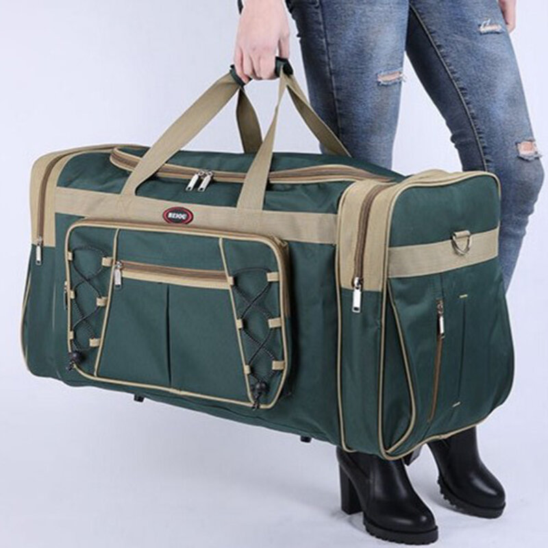حقائب أمتعة النايلون حقائب الجيم في الهواء الطلق حقيبة السفر الكبيرة للنساء الرجال حقائب السفر Dufflel الرياضة مع جيب الرطب