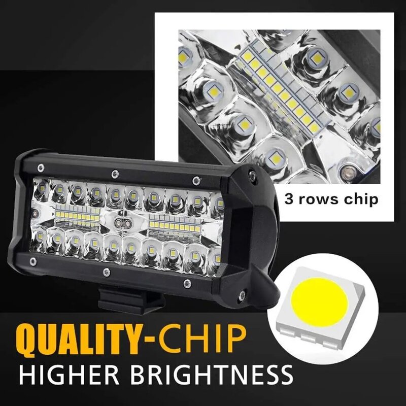 Tricraft 3row عمود إضاءة LED 9 بوصة قوس LED أضواء بار LED Tractorfaros led الفقرة Camione 4X4 SUV ATV القيادة 12 فولت 24 فولت المصابيح الأمامية