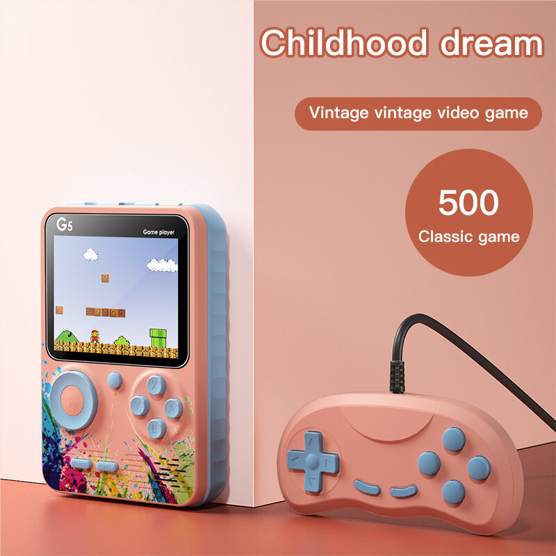 مشغل ألعاب ريترو كونسول للأطفال وحدة تحكم محمولة كلاسيكية فيديو محمول 3 بوصة مشغل مزوّد بشاشة
