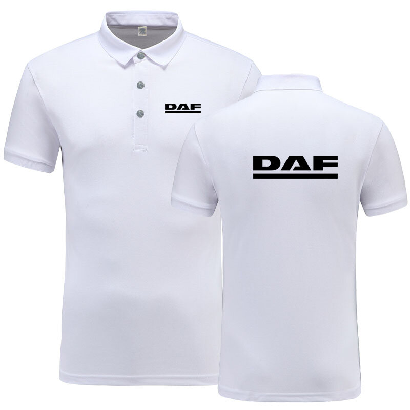 جديد الصيف عادية DAF Polos قميص الرجال القطن الصلبة قميص بولو بكم قصير قميص الرجال الملابس