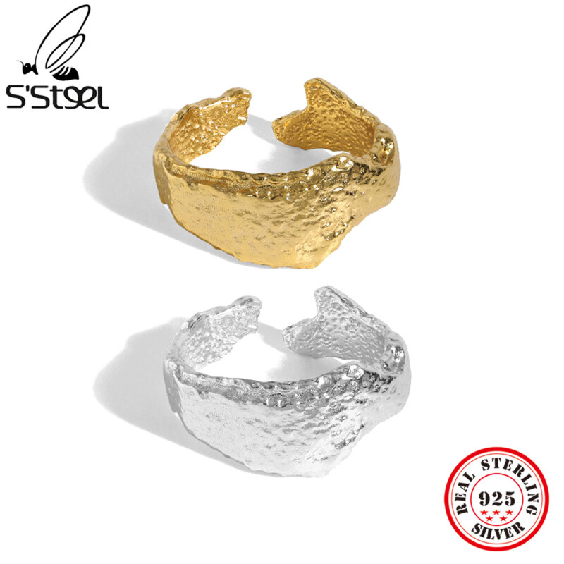 S'STEEL 925 فضة خواتم للنساء الحد الأدنى الفاخرة لطيف الشرير المشاركة قابل للتعديل الدائري 2021 الاتجاه غرامة مجوهرات