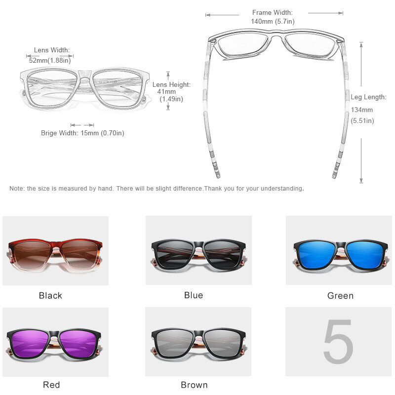 GXP-نظارات شمسية خشبية مستقطبة UV400 ، صناعة يدوية ، ملونة ، عصرية ، للرجال والنساء