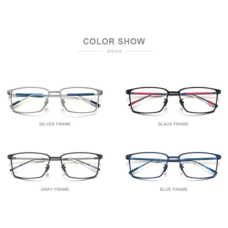 FONEX التيتانيوم النقي إطار نظارات الرجال مربع نظارات 2020 جديد الذكور الكلاسيكية قصر النظر البصرية وصفة النظارات إطارات 8535