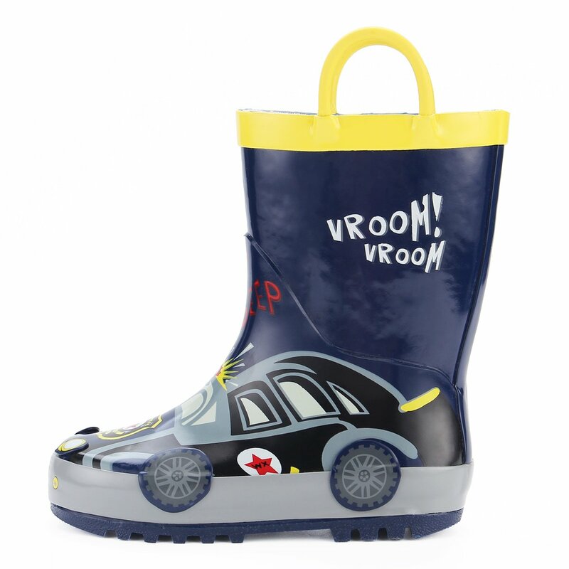KushyShoo أحذية مطر للأطفال الأولاد أحذية الأطفال Rainboots Loverly أحذية ماء مقاوم للماء للأطفال أحذية نصف رقبة من المطاط خارج