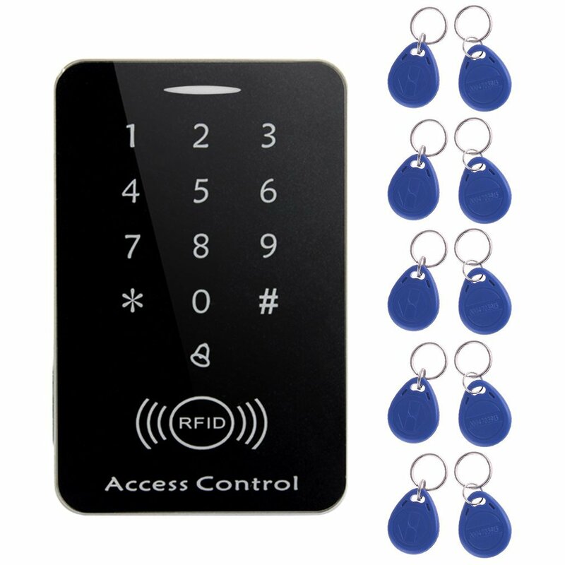 M203SE RFID مستقل اللمس شاشة التحكم في الوصول قارئ بطاقة مع لوحة المفاتيح الرقمية 10 قطعة مفاتيح بطاقة للمنزل شقة مصنع