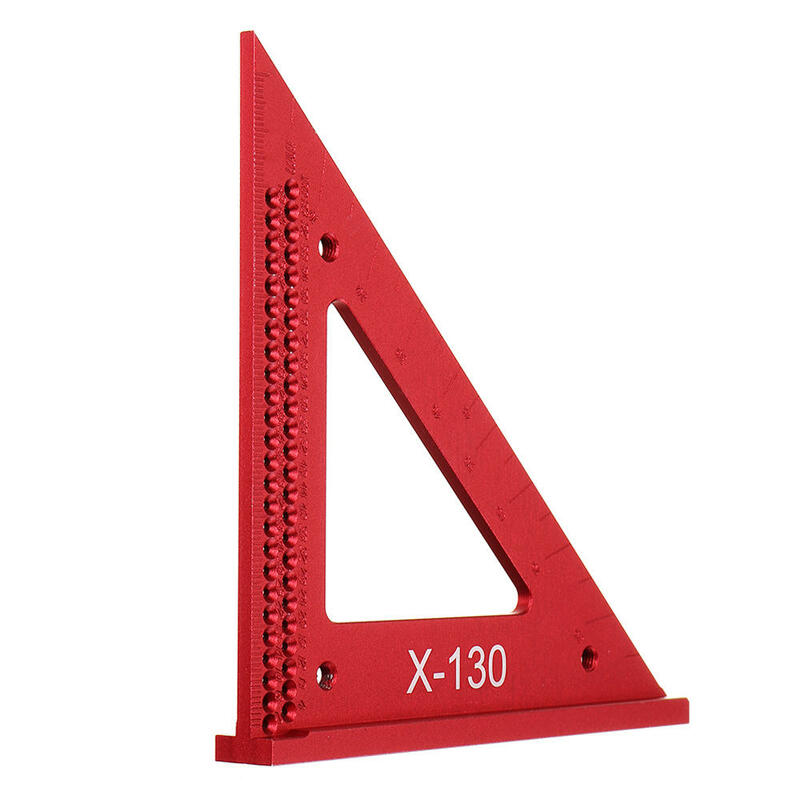 مسطرة مثلثة من سبائك الألومنيوم للنجارين ، أداة قياس لتحديد المواقع بفتحة مربعة
