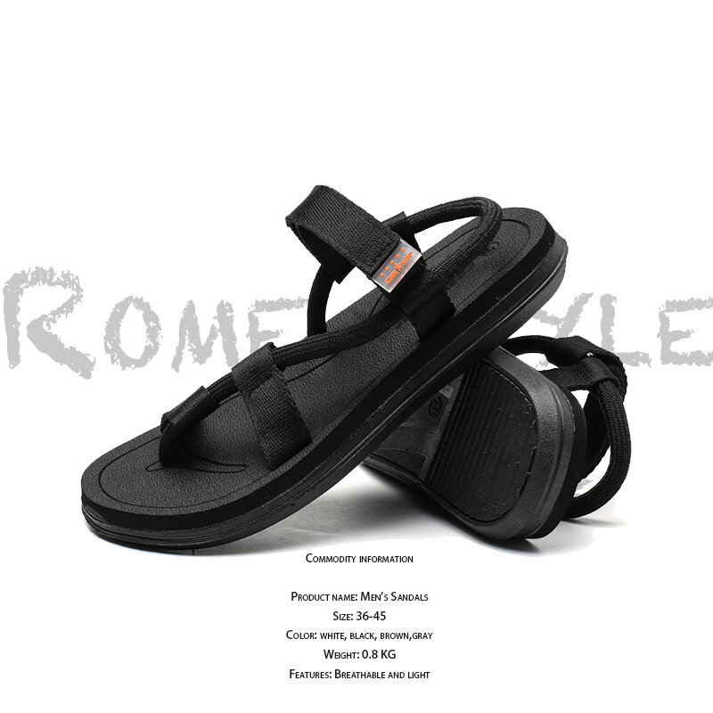 الصيف الصنادل الرجال جديد روما نمط النايلون موضة تصميم مقاوم للماء تنفس اليومية القيادة غير رسمية خارج الشاطئ أحذية نسائية