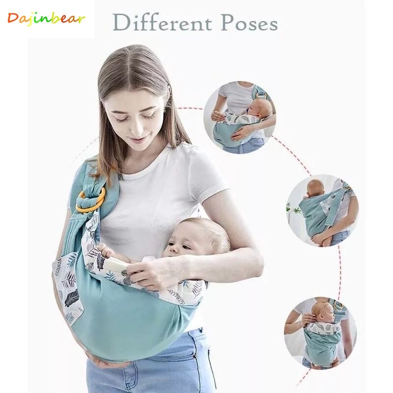 حمالة مريحة للرضع حمالة أطفال حمالة لف حقيبة ظهر للأطفال حامل جودة عالية 100% غطاء مصنوع من القطن العضوي للأطفال