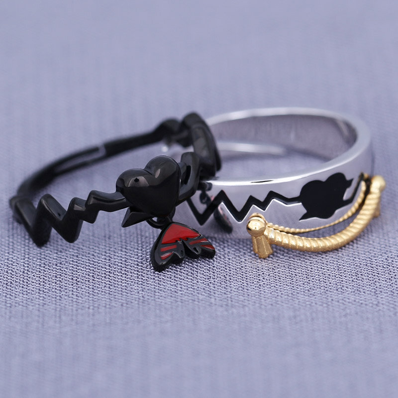 اليابان أنيمي Kaguya-سما: الحب هو الحرب Shinomiya Kaguya S925 فضة البنصر تأثيري قابل للتعديل مجوهرات زوجين خواتم