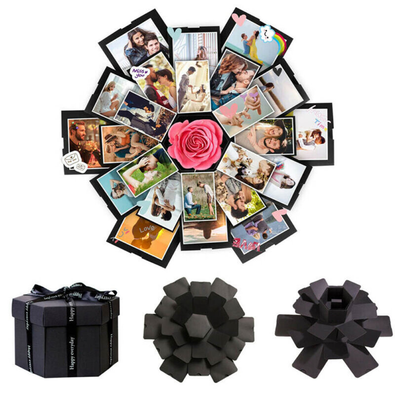 عيد الحب مفاجأة صندوق صندوق الانفجار تذكارية هدية عيد ميلاد صندوق الإبداعية لتقوم بها بنفسك سجل القصاصات ألبوم صور مفاجأة هدية