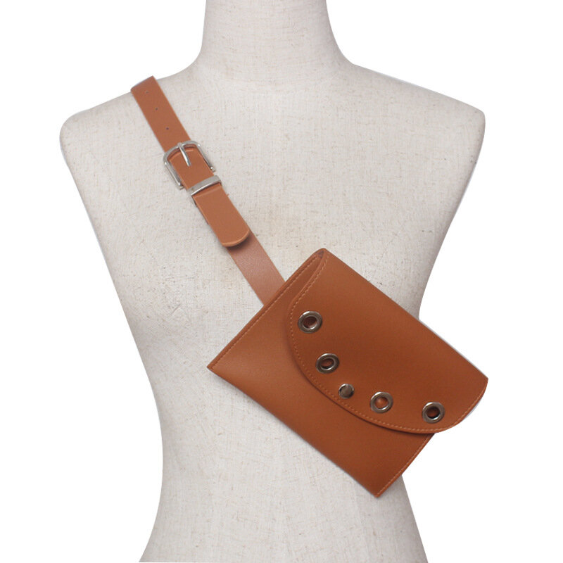 GALCAUR-حزام خصر من الجلد الصناعي للنساء ، حقيبة صغيرة قابلة للفصل ، حزام عريض ، عصري ، إكسسوارات عتيقة ، 2020