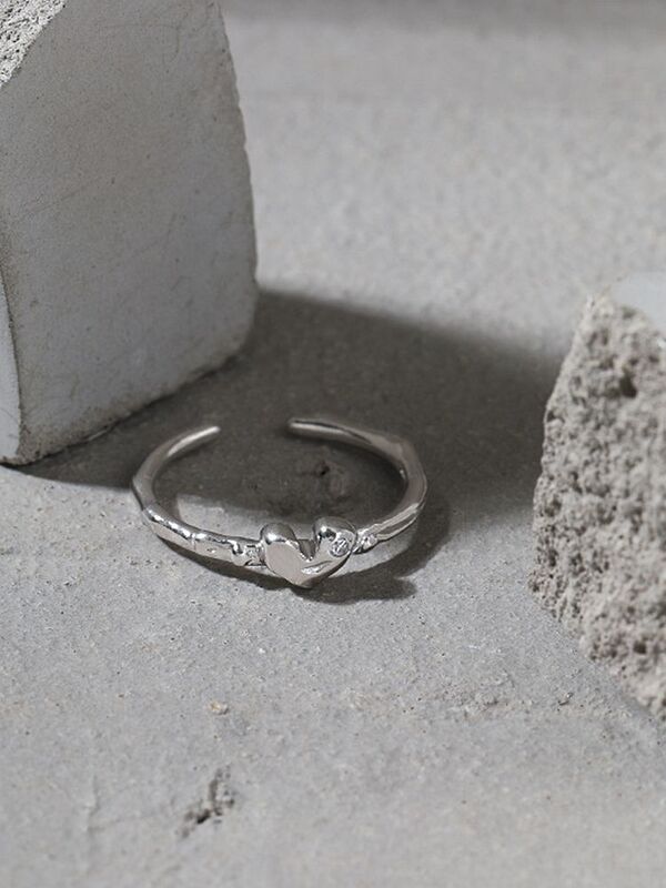 S'STEEL 925 فضة تصميم بسيط القلب الزركون خاتم الذهب هدايا للنساء العصرية لطيف الزفاف 2021 الاتجاه غرامة مجوهرات