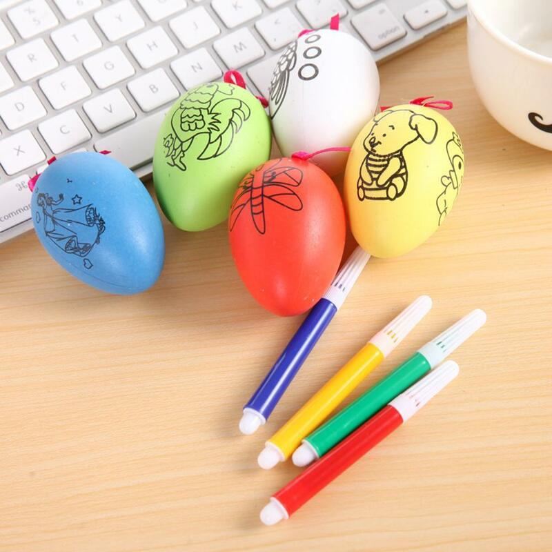أقلام ألوان مائية على شكل بيضة عيد الفصح للأطفال ، رسم يدوي ، ألعاب تعليمية ، ديكور مهرجان ، أقلام ألوان مائية ، رسم للأطفال DIY