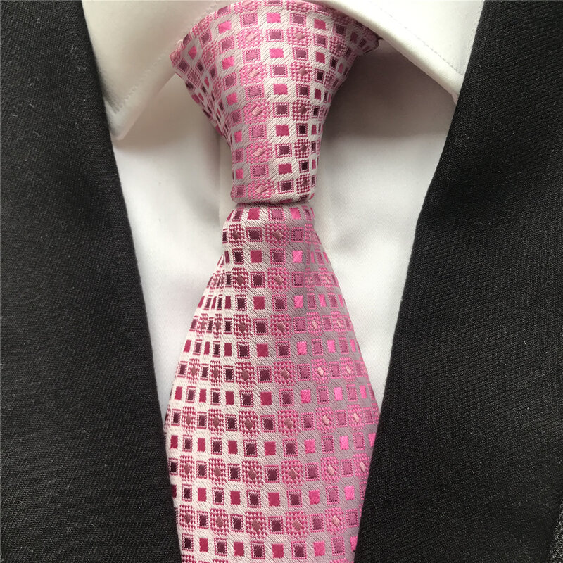 10 سنتيمتر عرض جديد تصميم الرجال العلاقات الجاكار المنسوجة رابطة عنق فريد الوردي الشبكات Cravat ربطات العنق