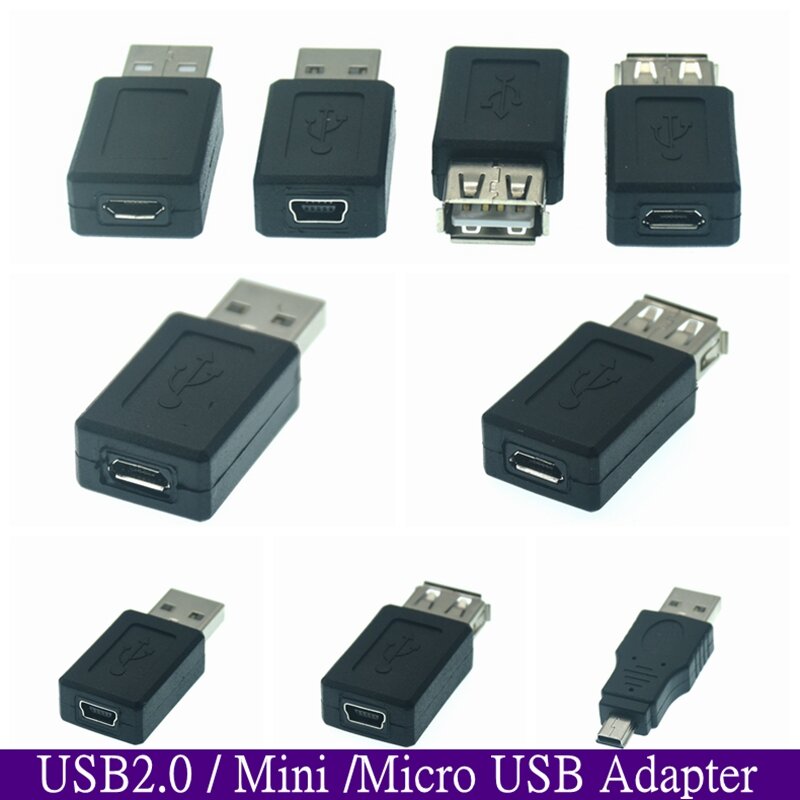 USB 2.0 A ذكر إلى أنثى المصغّر USB مصغّر تاريخ مغير محول محول USB محول الكمبيوتر أجهزة الهاتف المحمول واجهة