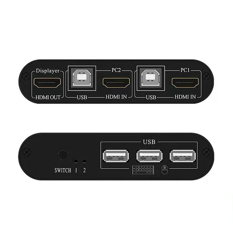 متعددة الوظائف 4K عالية الوضوح HDMI متوافق مفتاح ماكينة افتراضية معتمدة على النواة 2-Port USB دليل الجلاد صندوق لوحة المفاتيح الماوس الخائن